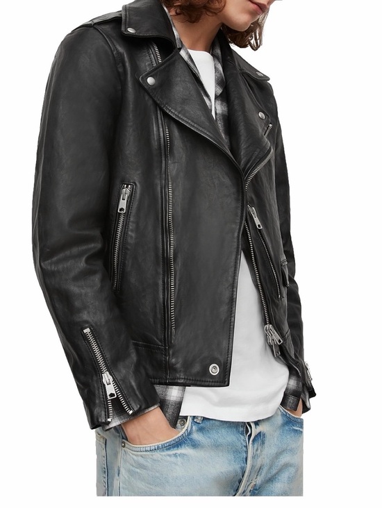 All Saints Other - AllSaints Sora Biker Black Lamb Leather Asymmetrical Moto Jacket XL